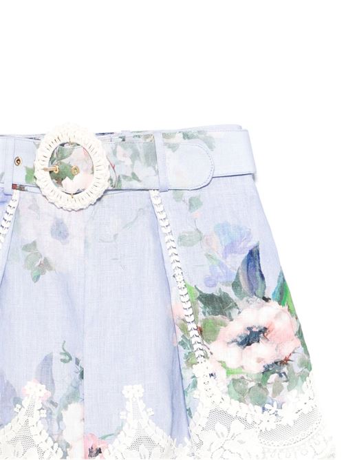 Shorts Everley ZIMMERMANN | 1803ARS255LIGHT BLUE WATERCOLOUR FLORAL